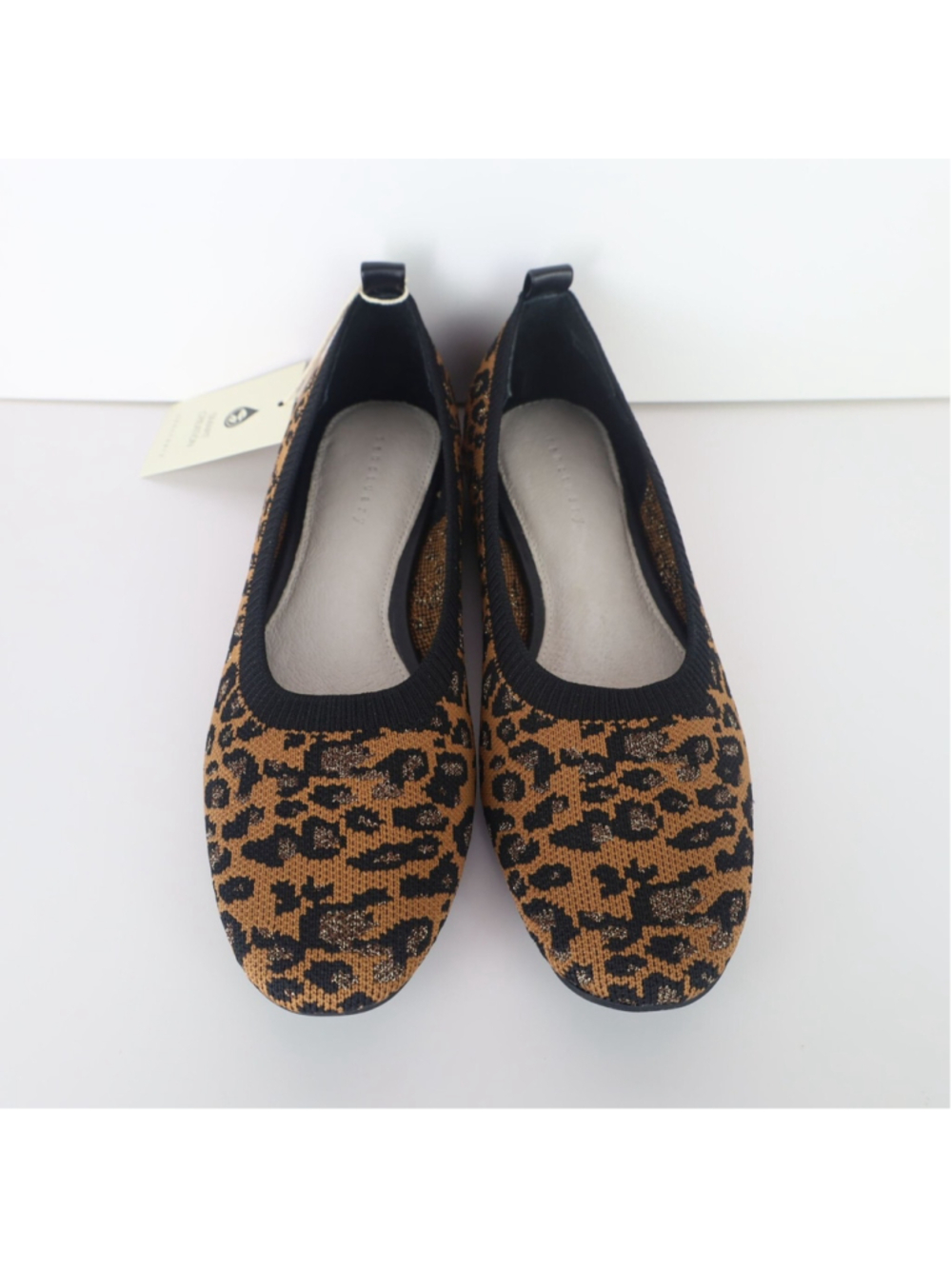 Sanctuary Social Leopard Print Fly-knit Ballet Flats Women Brown 7M - Picture 3 of 16